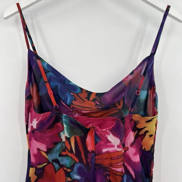 Lulus Meant to Amaze Watercolor Floral Cowl Neck Maxi Slip Dress Size Medium NWT - Picture 7 of 10